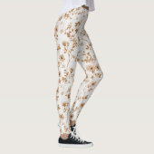 Leggings Fleur Romantique Crème Marron (Droite)