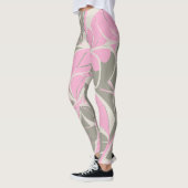 Leggings Fleur Rose Abstraite (Gauche)