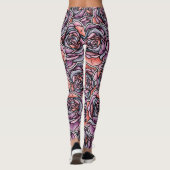 Leggings Fleur Rose coloré (Dos)