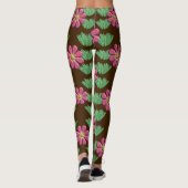 Leggings Fleur rose en relief (Dos)