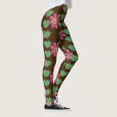 Leggings Fleur rose en relief (Droite)