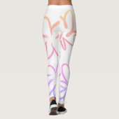 Leggings Fleur : rose et orange (Dos)
