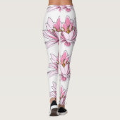 Leggings Fleur rose illustrée (Dos)