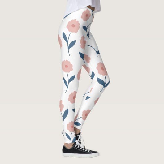 Leggings fleur rose leger (Droite)