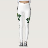 Leggings Fleur rose noire (Devant)