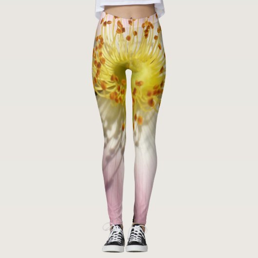 Leggings Fleur rose sauvage (Devant)