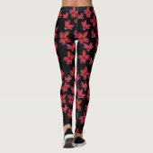 Leggings Fleur rouge en fleurs (Dos)