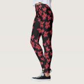 Leggings Fleur rouge en fleurs (Gauche)