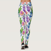 Leggings Fleur sauvage aquarelle Cactus Motif (Dos)