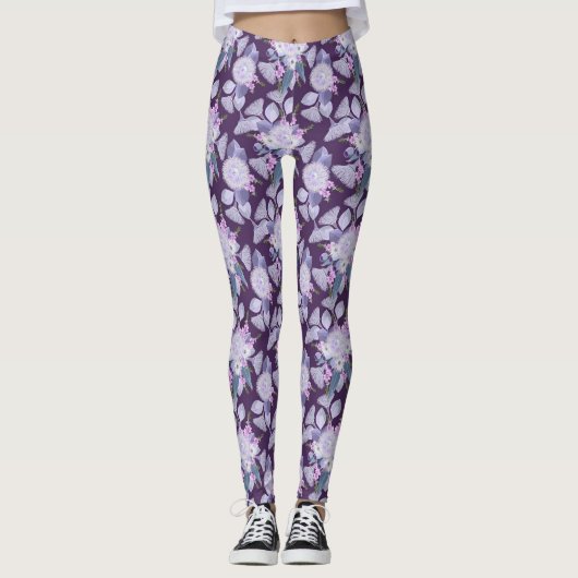 Leggings Fleur sauvage australien (Devant)