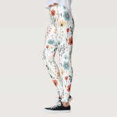 Leggings Fleur sauvage du printemps Motif, rouille, Tan, Bl (Gauche)