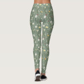 Leggings Fleur sauvage Dusty Sage Floral Vert (Dos)
