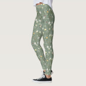 Leggings Fleur sauvage Dusty Sage Floral Vert (Gauche)