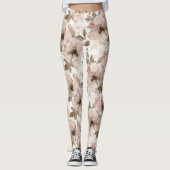 Leggings Fleur sud-ouest marron rose (Devant)