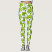 Leggings Fleur vert vert vert vert pâle marguerite (Devant)