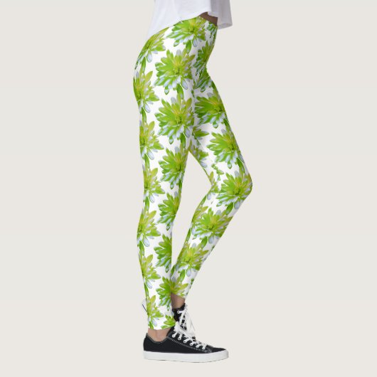 Leggings Fleur vert vert vert vert pâle marguerite (Droite)