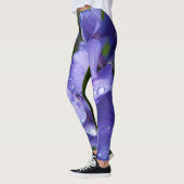 leggings fleur violet avec la rosée du matin (Gauche)