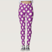 Leggings Fleur violette et jaune  (Devant)