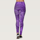 Leggings Fleur Violette Psychedélique Art Fractal Abstrait (Dos)