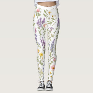 Leggings Fleuris Aquarelle Prairie Fleurie