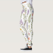Leggings Fleuris Aquarelle Prairie Fleurie (Gauche)