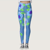 Leggings fleuris colorés (Devant)