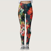 Leggings Fleuris de Style Vintage (Devant)