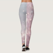 Leggings Fleuris Marbre Or Rose (Dos)