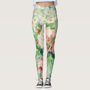 Leggings Fleuris Style Vintage avec Fleurs de Marg