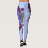 Leggings fleuris violets (Dos)