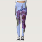 Leggings fleuris violets (Devant)