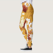Leggings Fleuron Rétro : Art de la ligne florale inachevé (Gauche)