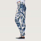 Leggings Fleuron vintage botanique de la Marine (Gauche)