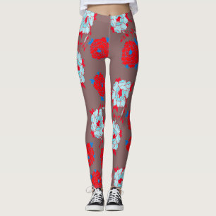 Leggings fleurs