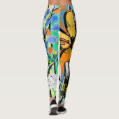Leggings Fleurs Abstraites, Composition des lignes géométri (Dos)