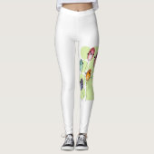 Leggings Fleurs Abstraites créatives (Devant)