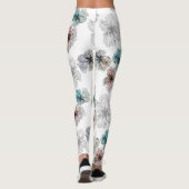 Leggings Fleurs alignées sans couture abstrait PA moderne (Dos)