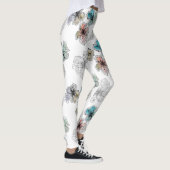 Leggings Fleurs alignées sans couture abstrait PA moderne (Droite)