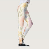 Leggings Fleurs Aquarelles Pastel Doux (Droite)