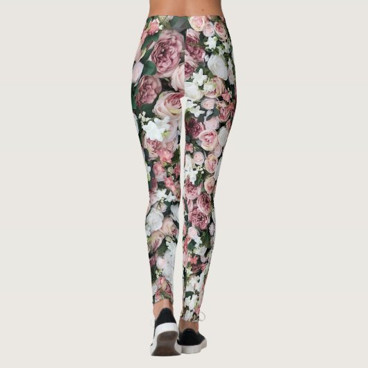 Leggings Fleurs artificielles colorées : arrière - plan vib (Dos)