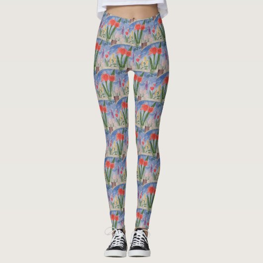 Leggings Fleurs Au Bord Du Lac (Devant)