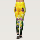 Leggings Fleurs au printemps papillon (Dos)