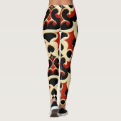 Leggings Fleurs Batik Rouge motif floral (Dos)