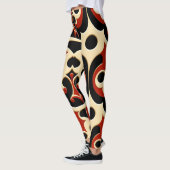 Leggings Fleurs Batik Rouge motif floral (Gauche)