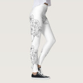 Leggings Fleurs blanches (Droite)