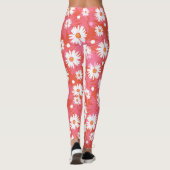 Leggings Fleurs blanches - champ orange (Dos)