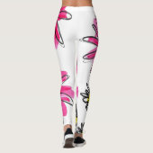 Leggings Fleurs blanches et roses (Dos)