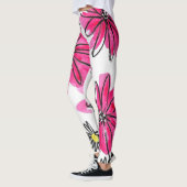 Leggings Fleurs blanches et roses (Gauche)