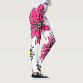 Leggings Fleurs blanches et roses (Droite)