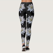 Leggings Fleurs blanches motifs de marguerite (Dos)